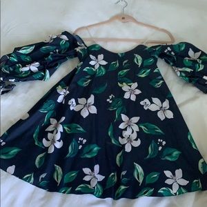 Caroline Constas floral off the shoulder dress